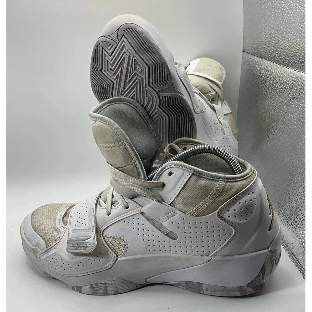 Jordan Zion 2 TB White Metallic Gold 2022 Men's Size 8.5 DQ7688-170